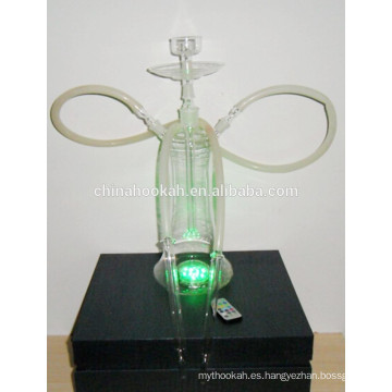 GH071-LT borosilicato de vidrio narguile shisha / nargile / tubería de agua / con luz led / sheesha / narguile